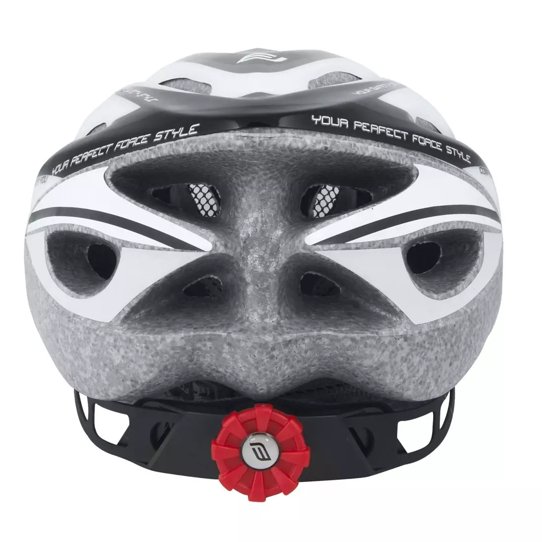 FORCE HAL cyklistická helma bílý a černý