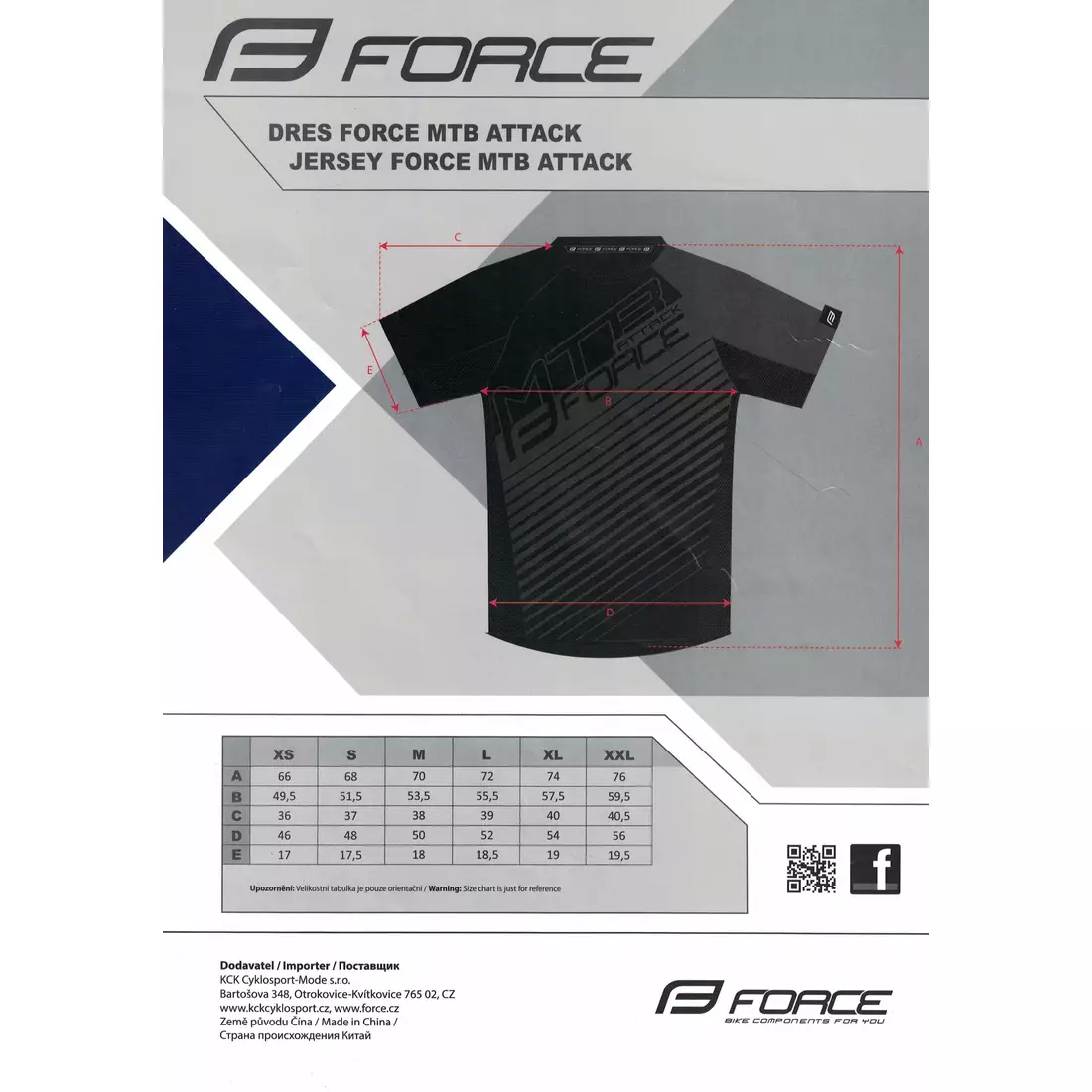 FORCE MTB ATTACK volný MTB cyklistický dres černý a šedý 900152