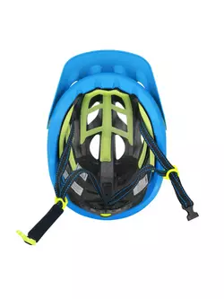 FORCE RAPTOR cyklistická helma fluorově modrá
