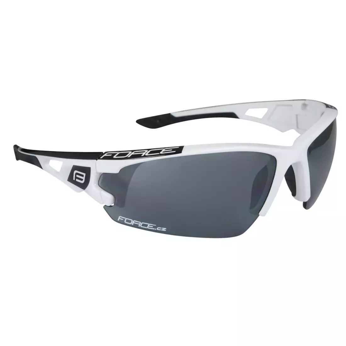 FORCE sportovní brýle s vyměnitelnými skly CALIBRE, Bílý 91054