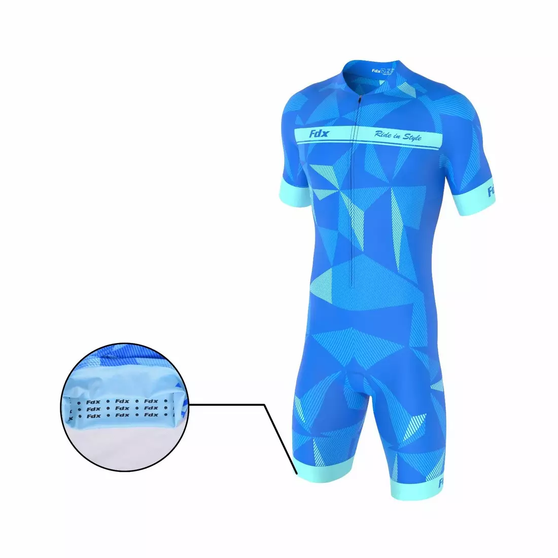 Jednodílná cyklistická kombinéza/oblek FDX 1270, modrá