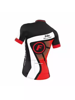 Letní cyklistický set FDX 1020: dres + náprsní šortky, černo-červené