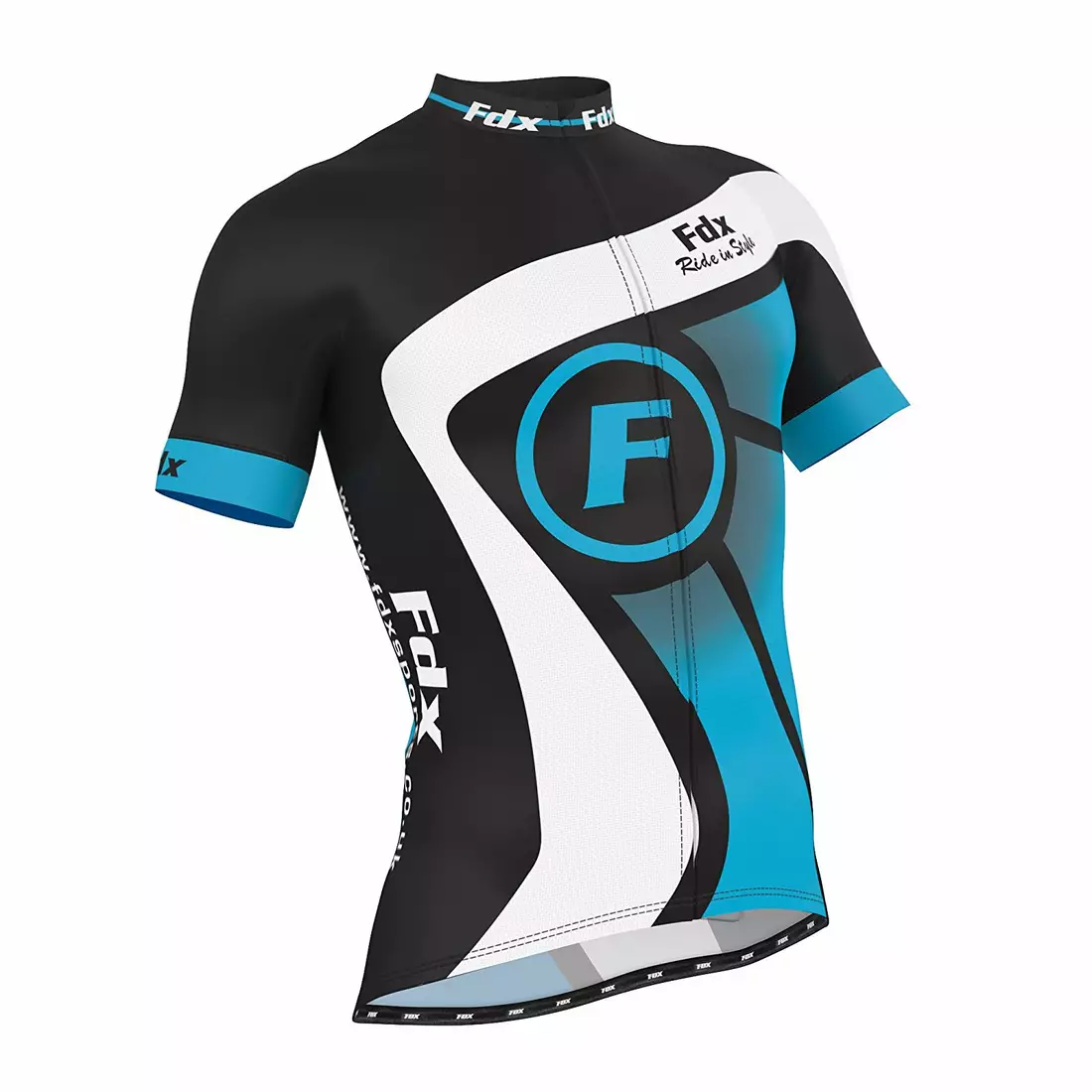 Letní cyklistický set FDX 1020: dres + náprsní šortky, černo-modré