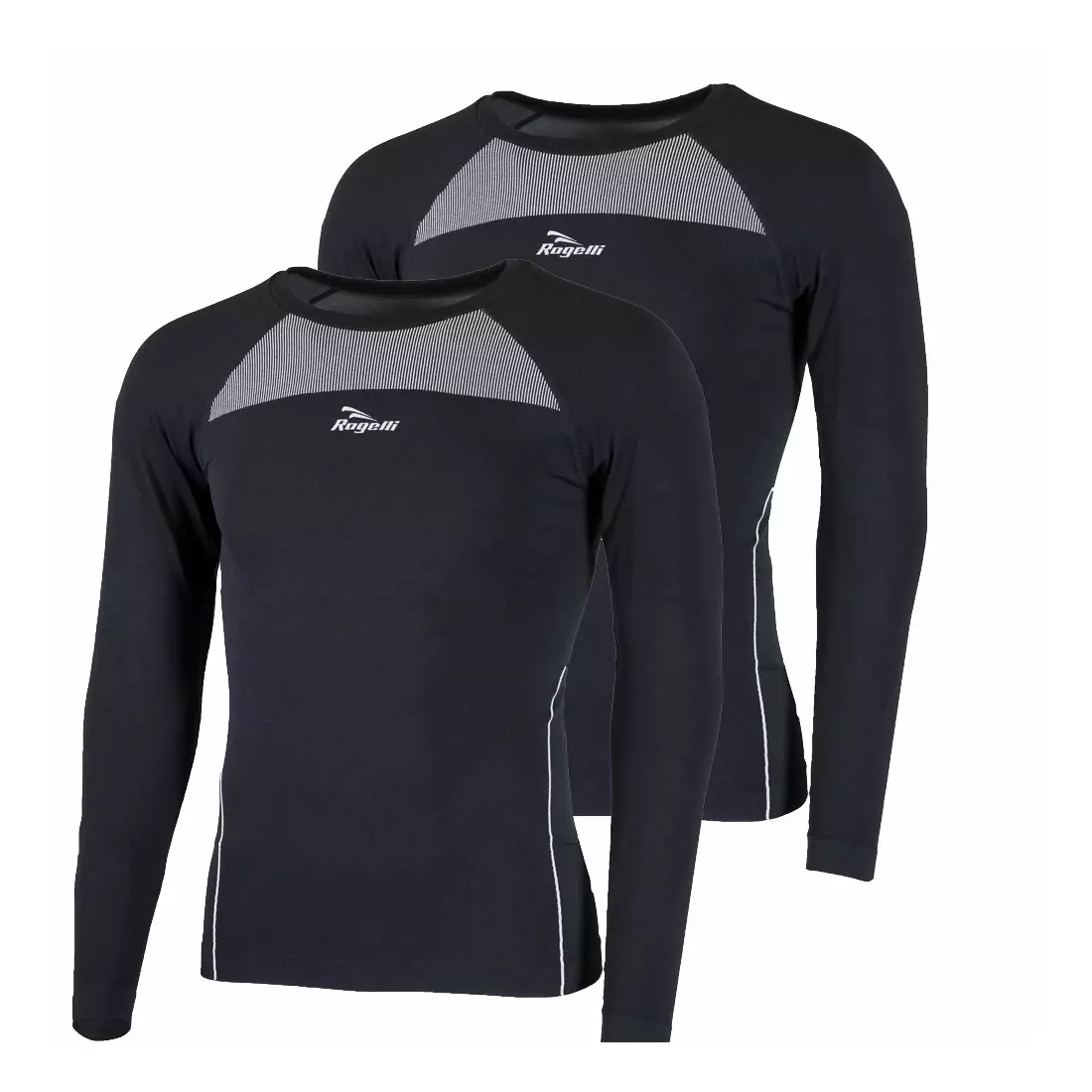 ROGELLI CORE Dvoudílné spodní prádlo - termoaktivní tričko s dlouhým rukávem, černé 070.022