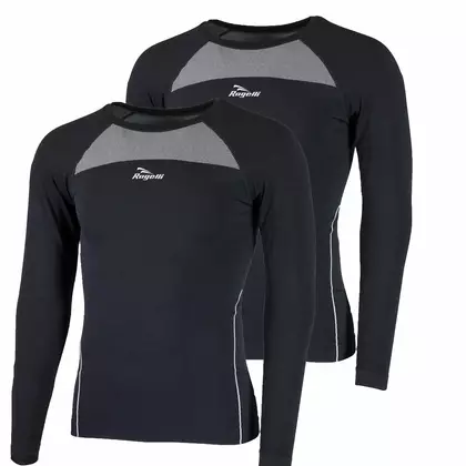 ROGELLI CORE Dvoudílné spodní prádlo - termoaktivní tričko s dlouhým rukávem, černé 070.022