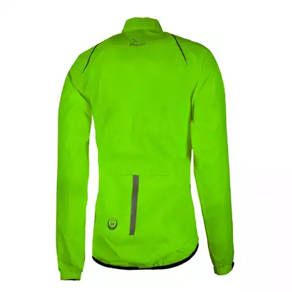 ROGELLI TELLICO nepromokavá cyklistická bunda, fluorově zelená